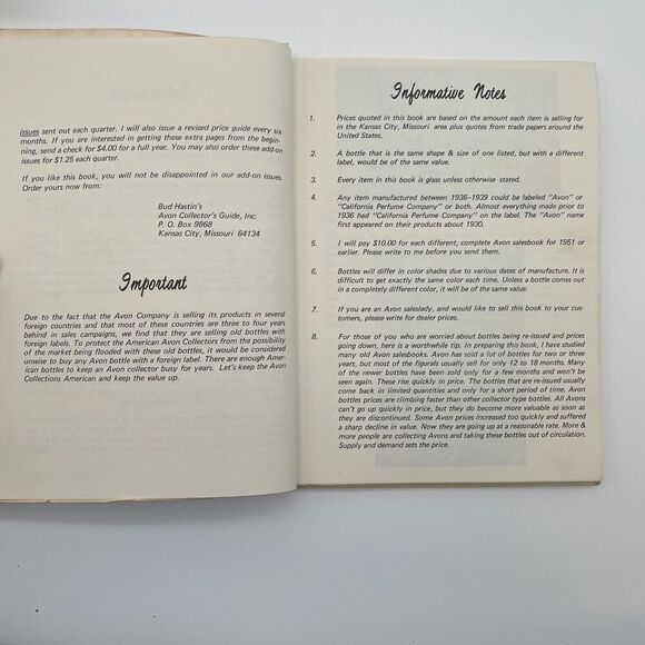 BUD HASTIN’S Avon Collector’s Guide 650 Bottles 1933–1969 Book w/ Price Sheets - Picture 7 of 12